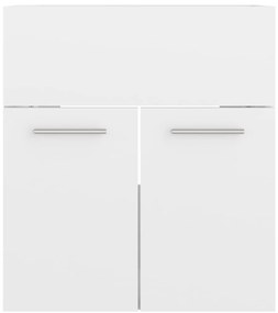 vidaXL Ντουλάπι Νιπτήρα Γυαλιστερό Λευκό 41x38,5x46 εκ από Επεξ. Ξύλο