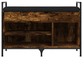 vidaXL Παπουτσοθήκη Καπνιστή Δρυς 85,5x32x57,5 εκ. Επεξεργασμένο Ξύλο