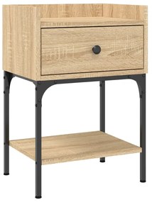vidaXL Κομοδίνα 2 τεμ. Sonoma Δρυς 40,5x31x60 εκ. Επεξεργασμένο Ξύλο