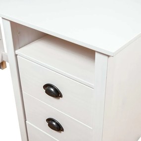 vidaXL Γραφείο Hill με 3 Συρτάρια 120x50x74 εκ Μασίφ Ξύλο Πεύκου