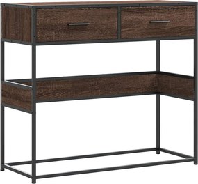 vidaXL Τραπέζι Κονσόλα Καφέ Δρυς 90x35x80 εκ. Επεξεργασμένο Ξύλο