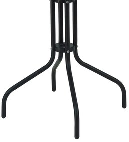 Τραπεζαρία Vergo-Sussie pakoworld 3τεμ μαύρο μέταλλο Φ60x70εκ