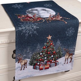 Χριστουγεννιάτικη Τραβέρσα (47x140) Silk Fashion Blue Moon