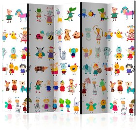 Διαχωριστικό με 5 τμήματα - Cartoon Pets II [Room Dividers] 225x172