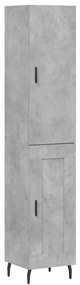 vidaXL Ντουλάπι Γκρι Σκυροδέματος 34,5x34x180 εκ. Επεξεργασμένο Ξύλο