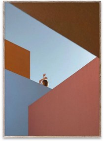 Πόστερ, Angular Afternoon, 50x70, Καφέ/Γαλάζιο, Sustainable Paper, PAPER COLLECTIVE