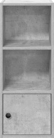 vidaXL Βιβλιοθήκη Γκρι Σκυροδέματος 31x24x77 εκ. Επεξεργ. Ξύλο