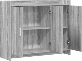 VidaXL Πλαϊνό γραφείο Γκρι Sonoma 98,5 x 33 x 80 εκ Επεξεργασμένο Ξύλο