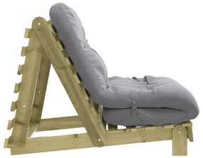 Καναπές Κρεβάτι Futon/Στρώμα 80x206x11 Εμποτισμένο Ξύλο Πεύκου - Καφέ