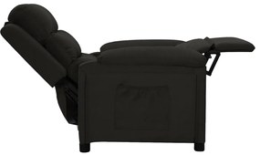 vidaXL Πολυθρόνα Ανακλινόμενη Μαύρη Υφασμάτινη
