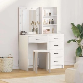 vidaXL Τραπέζι περιποίησης με συρτάρι 2 pcs Λευκό 50 x 41 x 135 εκ