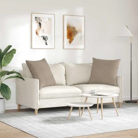 vidaXL Μαξιλάρι Καναπέ 2 pcs Taupe 80 x 80 cm ύφασμα