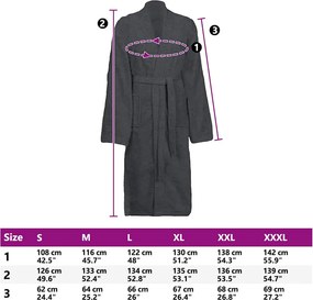 vidaXL Μπουρνούζι KINN Ανθρακί XL Βαμβάκι