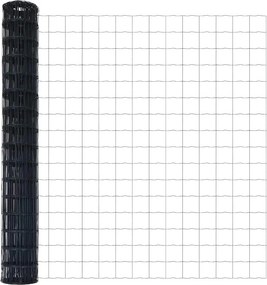 vidaXL Φράχτης Εuro Γκρι 1,6 x 10 m Σίδηρος με επικάλυψη PVC