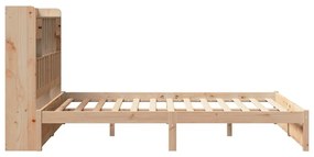 vidaXL Κρεβάτι Βιβλιοθήκη Χωρίς Στρώμα 150x200 εκ Μασίφ Ξύλο Πεύκου