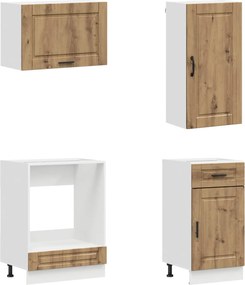 vidaXL Μονάδα κουζίνας PORTO 8 pcs Artisan Δρυς Επεξεργασμένο Ξύλο