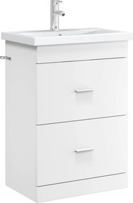 vidaXL Ντουλάπι Κάτω από τον Νιπτήρα Λευκό 56 x 37,5 x 81 εκ