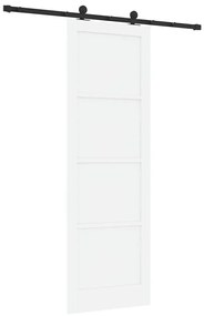vidaXL Σετ Συρόμενης Πόρτας Λευκό και μαύρο 78 x 232 cm