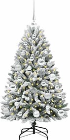 vidaXL Τεχνητό Χριστουγεννιάτικο Δέντρο Πράσινο και Λευκό 120 cm