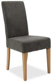 Intrahome Καρέκλα ROCKYA Intrahome ύφασμα ανθρακί-πόδι μασίφ ξύλο sonoma | SKU: INTRAPA-158111157