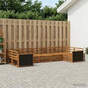 vidaXL Σειρά Καναπέ Εξωτερικού 7 pcs Φυσικό