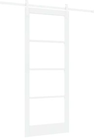 vidaXL Συρόμενη Πόρτα Λευκό 86 x 211 cm Μασίφ ξύλο πεύκου