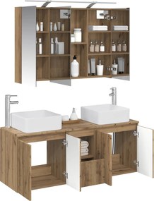 vidaXL Σετ Ντουλαπιών Μπάνιου 4 τμχ. Artisan Δρυς Επεξεργασμένο Ξύλο