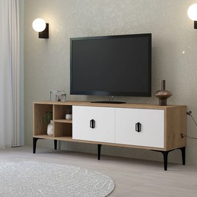 Έπιπλο Τηλεόρασης Sapphire Δρυς / Λευκό DEBUFRE 150x35x18