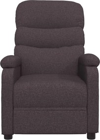 vidaXL Πολυθρόνα Ανακλινόμενη Σκούρο Καφέ Υφασμάτινη
