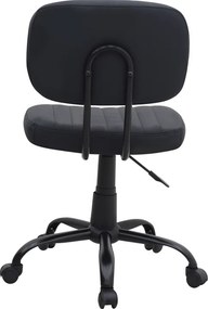 Καρέκλα γραφείου Romano Megapap από τεχνόδερμα χρώμα μαύρο 46x53x79/86εκ.