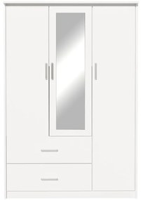 Ντουλάπα ρούχων τρίφυλλη OLYMPUS χρώμα λευκό 120x57x183εκ
