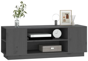 vidaXL Έπιπλο Τηλεόρασης Γκρι 110x35x40,5 εκ. από Μασίφ Ξύλο Πεύκου