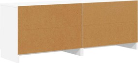 vidaXL Ντουλάπα Αποθήκευσης για Κρεβάτι σε Loft 2 τεμ. Λευκό