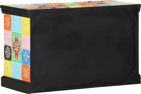 vidaXL Ντουλάπι TV Πολύχρωμο 80 x 35 x 50 εκ Στερεό ξύλο μάνγκο