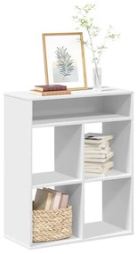 Βιβλιοθήκη Λευκή 66x31x80 εκ. από Επεξεργασμένο Ξύλο