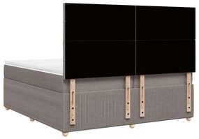 ΚΡΕΒΑΤΙ BOXSPRING ΜΕ ΣΤΡΩΜΑ TAUPE 200X200 ΕΚ. ΥΦΑΣΜΑΤΙΝΟ 3294467