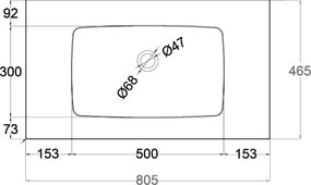 Elleci Deciso Black Matt 80x46 - Νιπτήρας επίπλου μπάνιου