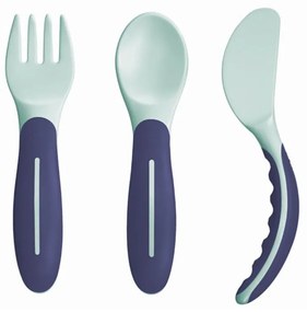 Μαχαιροπίρουνα Βρεφικά Baby’s Cutlery 515B (Σετ 3τμχ) 6+ Μηνών Blue Mam 3 τμχ Plastic