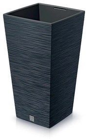 Γλάστρα-κασπώ &quot;FURU&quot; (2 σε 1),  Y55x29,5x29,5εκ., ανθρακί.  τμχ.
