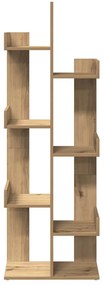vidaXL Βιβλιοθήκη Αρτισιανή Δρυς 48x25,5x140 εκ. Επεξεργ. Ξύλο