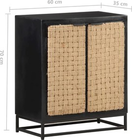 vidaXL Ντουλάπι 60 x 35 x 70 εκ. από Μασίφ Ξύλο Μάνγκο
