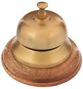Διακοσμητικό Κουδούνι υποδοχής Atmosphera με ξύλινη βάση και διαστάσεις 10x10x12.5cm
