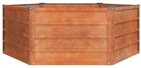 vidaXL Ζαρντινιέρα Σκουριασμένο 129x129x45 εκ. Ατσάλι Σκληρυθέν Αέρα