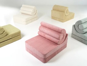 Πολυθρονα Flipster Υφασμα Κοτλε Ροζ