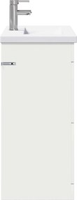 vidaXL Σετ Επίπλων Μπάνιου Λευκό 81 x 40 x 84,5 εκ Επεξεργασμένο Ξύλο