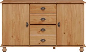 vidaXL Πλαϊνό γραφείο ASKIM 133,5 x 40 x 79 εκ. Μασίφ ξύλο πεύκου
