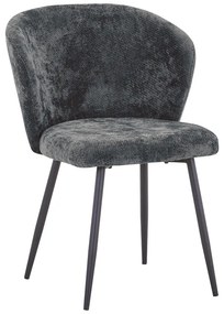 Καρέκλα Karg pakoworld γκρι ύφασμα-πόδι μαύρο μέταλλο 57x62x80εκ
