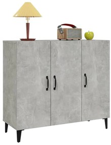 vidaXL Ντουλάπι Γκρι Σκυροδέματος 90x34x80 εκ. Επεξεργασμένο Ξύλο