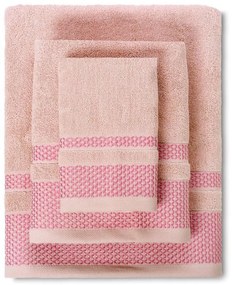 Πετσέτες Alvor (Σετ 3Τμχ) 02.520.10 Pink Cryspo Trio Towels Set 70x140cm 100% Βαμβάκι