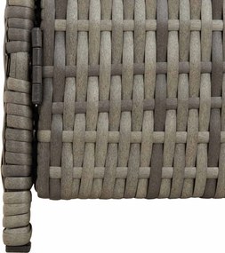 vidaXL Ντουλαπιού Γκρι 70 x 50 x 87 εκ Πολυεστέρας και Ρόλυ Ράττεν